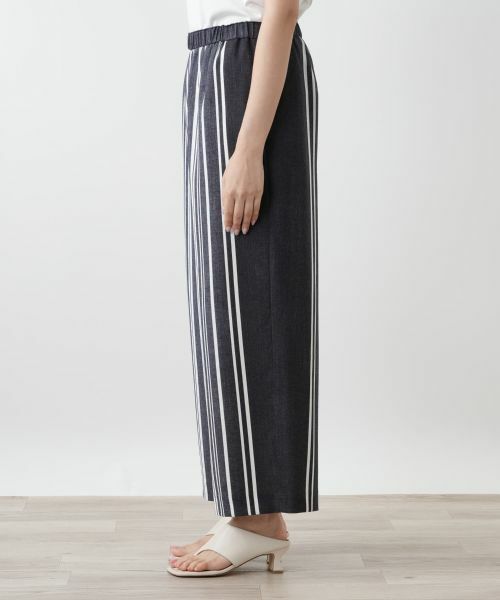 Leilian PLUS HOUSE / レリアンプラスハウス その他パンツ | ストライプワイドパンツ | 詳細8