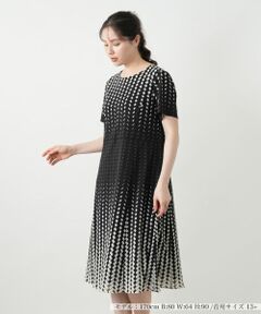 Leilian PLUS HOUSE / レリアンプラスハウス ドレス | 幾何学柄フレアワンピース