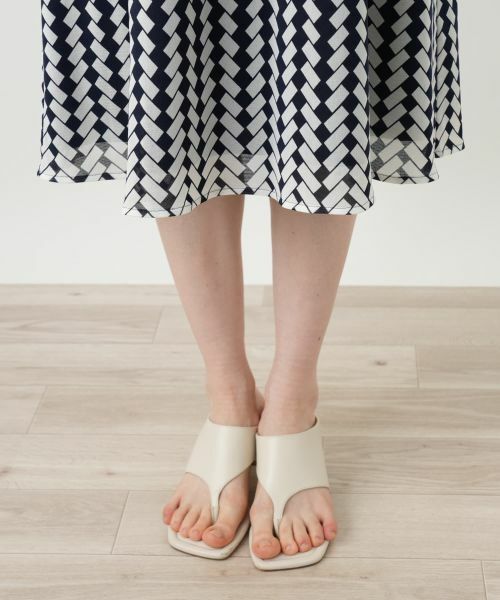 Leilian PLUS HOUSE / レリアンプラスハウス ドレス | 幾何学柄フレアワンピース | 詳細13