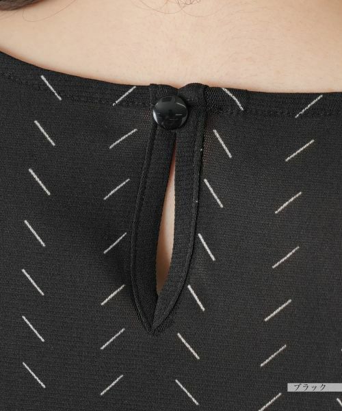 Leilian PLUS HOUSE / レリアンプラスハウス シャツ・ブラウス | 幾何学柄ノーカラーブラウス | 詳細14