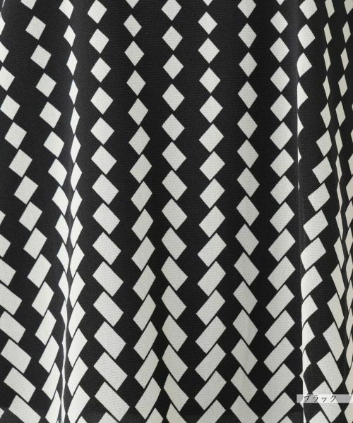 Leilian PLUS HOUSE / レリアンプラスハウス シャツ・ブラウス | 幾何学柄ノーカラーブラウス | 詳細15