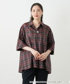 Leilian PLUS HOUSE / レリアンプラスハウス シャツ・ブラウス | チェックブラウス【Leilian WHITE LABEL】