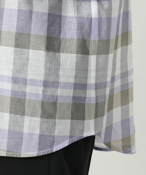 Leilian PLUS HOUSE / レリアンプラスハウス シャツ・ブラウス | チェックバンドカラーブラウス【Leilian WHITE LABEL】 | 詳細10