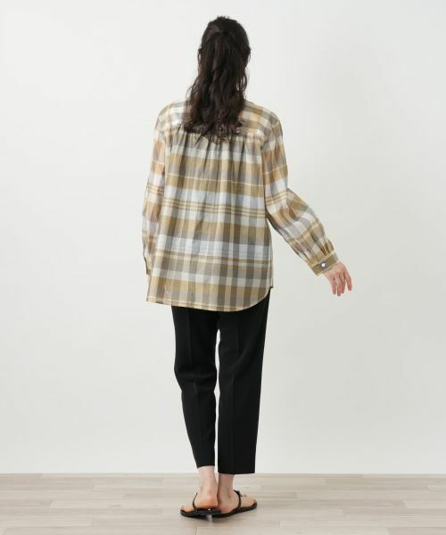 Leilian PLUS HOUSE / レリアンプラスハウス シャツ・ブラウス | チェックバンドカラーブラウス【Leilian WHITE LABEL】 | 詳細16
