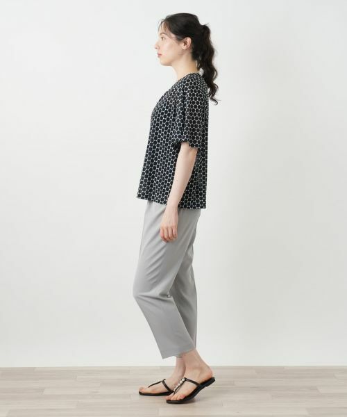 Leilian PLUS HOUSE / レリアンプラスハウス カットソー | ドット柄クルーネックカットソー | 詳細2