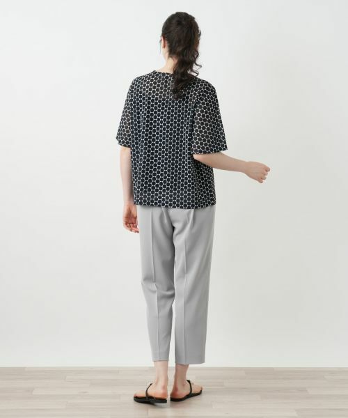 Leilian PLUS HOUSE / レリアンプラスハウス カットソー | ドット柄クルーネックカットソー | 詳細3