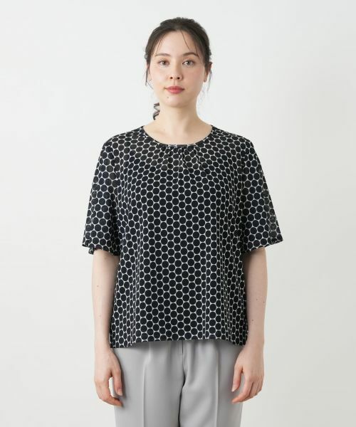 Leilian PLUS HOUSE / レリアンプラスハウス カットソー | ドット柄クルーネックカットソー | 詳細4