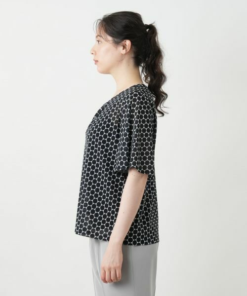 Leilian PLUS HOUSE / レリアンプラスハウス カットソー | ドット柄クルーネックカットソー | 詳細5