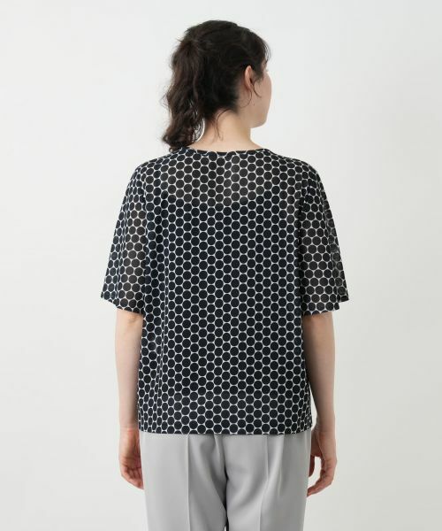 Leilian PLUS HOUSE / レリアンプラスハウス カットソー | ドット柄クルーネックカットソー | 詳細6