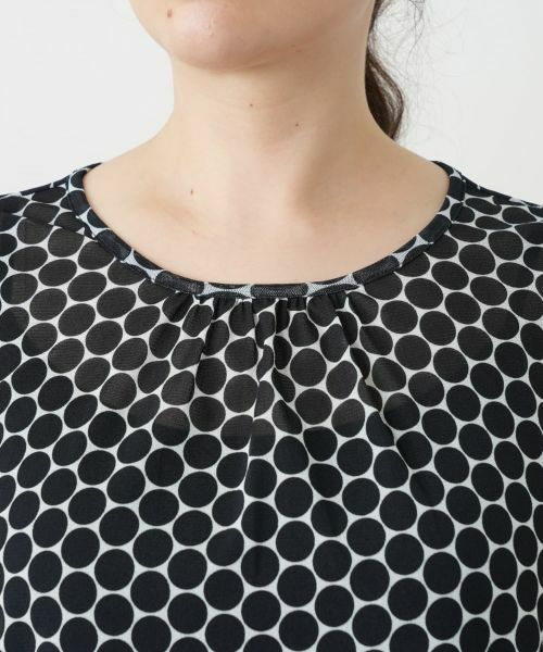 Leilian PLUS HOUSE / レリアンプラスハウス カットソー | ドット柄クルーネックカットソー | 詳細7