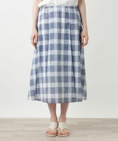 Leilian PLUS HOUSE / レリアンプラスハウス ミニ・ひざ丈スカート | ブロックチェックスカート | 詳細4