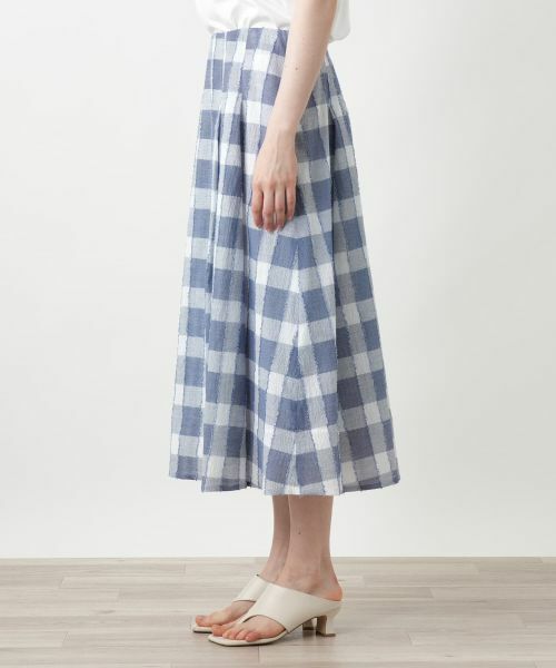 Leilian PLUS HOUSE / レリアンプラスハウス ミニ・ひざ丈スカート | ブロックチェックスカート | 詳細5
