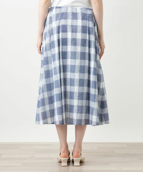 Leilian PLUS HOUSE / レリアンプラスハウス ミニ・ひざ丈スカート | ブロックチェックスカート | 詳細6
