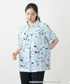 Leilian PLUS HOUSE / レリアンプラスハウス ポロシャツ | プリントプルオーバー