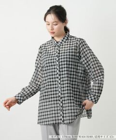 Leilian PLUS HOUSE / レリアンプラスハウス シャツ・ブラウス | チェックブラウス【Leilian WHITE LABEL】