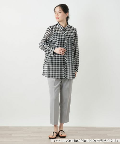 Leilian PLUS HOUSE / レリアンプラスハウス シャツ・ブラウス | チェックブラウス【Leilian WHITE LABEL】 | 詳細1