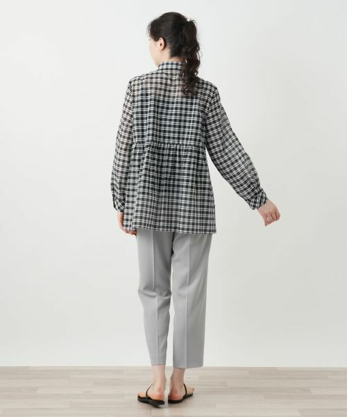 Leilian PLUS HOUSE / レリアンプラスハウス シャツ・ブラウス | チェックブラウス【Leilian WHITE LABEL】 | 詳細3