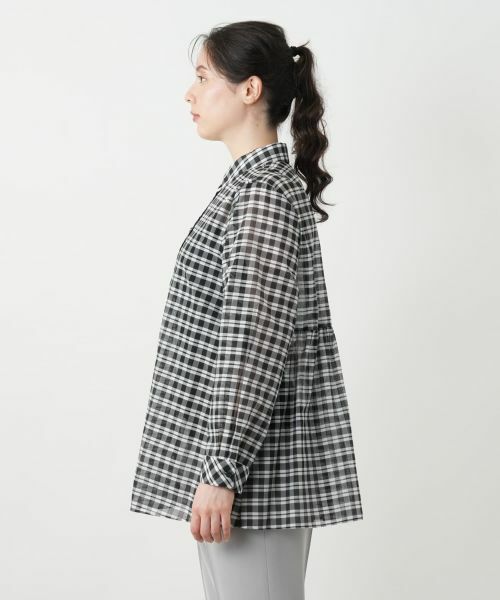 Leilian PLUS HOUSE / レリアンプラスハウス シャツ・ブラウス | チェックブラウス【Leilian WHITE LABEL】 | 詳細5