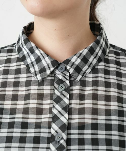 Leilian PLUS HOUSE / レリアンプラスハウス シャツ・ブラウス | チェックブラウス【Leilian WHITE LABEL】 | 詳細7