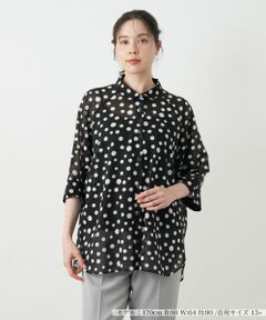 Leilian PLUS HOUSE / レリアンプラスハウス シャツ・ブラウス | ドットブラウス【Leilian WHITE LABEL】
