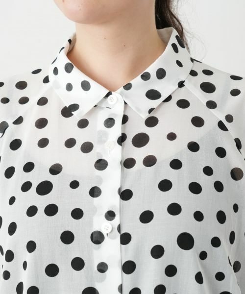 Leilian PLUS HOUSE / レリアンプラスハウス シャツ・ブラウス | ドットブラウス【Leilian WHITE LABEL】 | 詳細10