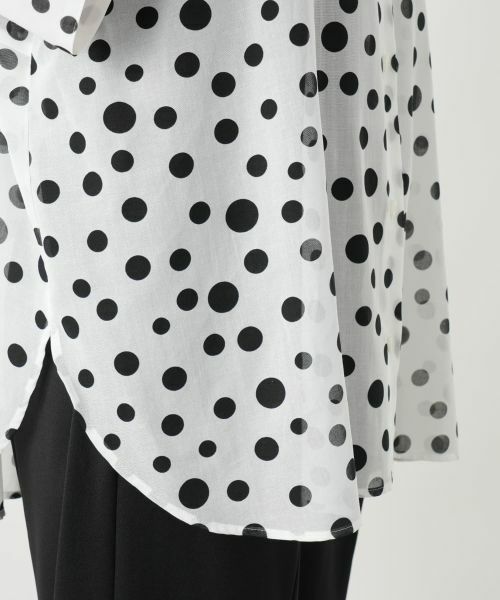 Leilian PLUS HOUSE / レリアンプラスハウス シャツ・ブラウス | ドットブラウス【Leilian WHITE LABEL】 | 詳細13