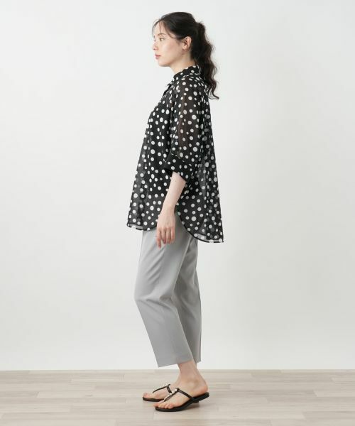 Leilian PLUS HOUSE / レリアンプラスハウス シャツ・ブラウス | ドットブラウス【Leilian WHITE LABEL】 | 詳細2