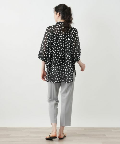 Leilian PLUS HOUSE / レリアンプラスハウス シャツ・ブラウス | ドットブラウス【Leilian WHITE LABEL】 | 詳細3