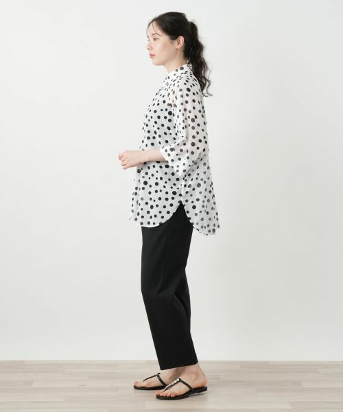 Leilian PLUS HOUSE / レリアンプラスハウス シャツ・ブラウス | ドットブラウス【Leilian WHITE LABEL】 | 詳細5