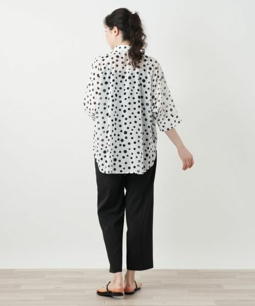 Leilian PLUS HOUSE / レリアンプラスハウス シャツ・ブラウス | ドットブラウス【Leilian WHITE LABEL】 | 詳細6