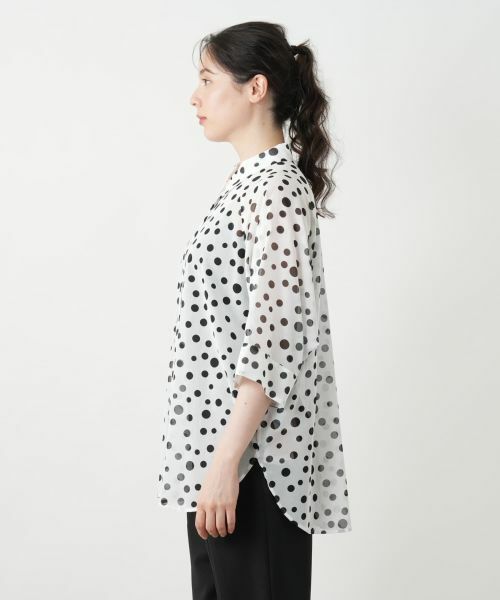 Leilian PLUS HOUSE / レリアンプラスハウス シャツ・ブラウス | ドットブラウス【Leilian WHITE LABEL】 | 詳細8