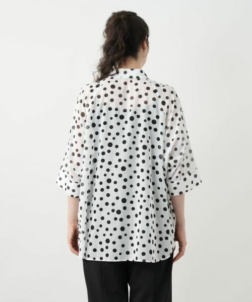 Leilian PLUS HOUSE / レリアンプラスハウス シャツ・ブラウス | ドットブラウス【Leilian WHITE LABEL】 | 詳細9