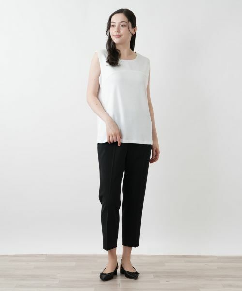 Leilian PLUS HOUSE / レリアンプラスハウス カットソー | 【店舗人気】異素材切替タンクトップ | 詳細4