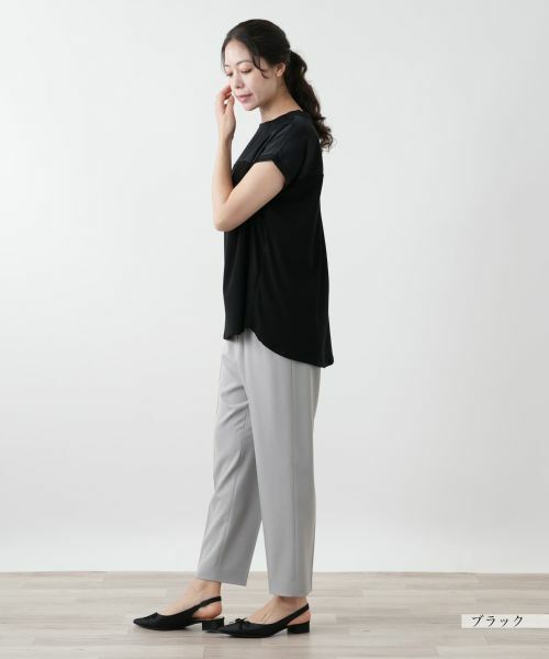 Leilian PLUS HOUSE / レリアンプラスハウス カットソー | 【店舗人気】異素材切替カットソー | 詳細2