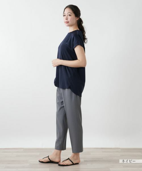 Leilian PLUS HOUSE / レリアンプラスハウス カットソー | 【店舗人気】異素材切替カットソー | 詳細8