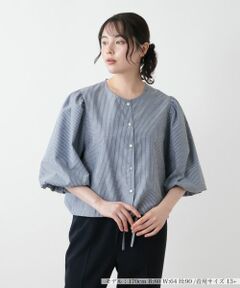 Leilian PLUS HOUSE / レリアンプラスハウス シャツ・ブラウス | ボリュームスリーブブラウス【NEMIKA】