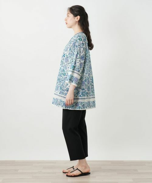 Leilian PLUS HOUSE / レリアンプラスハウス シャツ・ブラウス | プリントレースブラウス | 詳細2