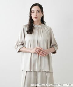 Leilian PLUS HOUSE / レリアンプラスハウス シャツ・ブラウス | ハイネックブラウス【BOURGE】