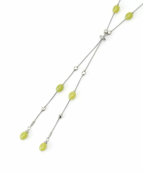 Leilian PLUS HOUSE / レリアンプラスハウス ネックレス・ペンダント・チョーカー | ラリエット風ネックレス（グリーン）