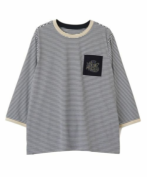Leilian PLUS HOUSE / レリアンプラスハウス Tシャツ | Tシャツ【19プラス企画】（ネイビー）