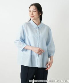 Leilian PLUS HOUSE / レリアンプラスハウス シャツ・ブラウス | メッシュブラウス【Leilian WHITE LABEL】