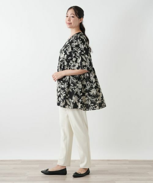 Leilian PLUS HOUSE / レリアンプラスハウス シャツ・ブラウス | 【店舗人気】プリントフレアブラウス【Leilian WHITE LABEL】 | 詳細2