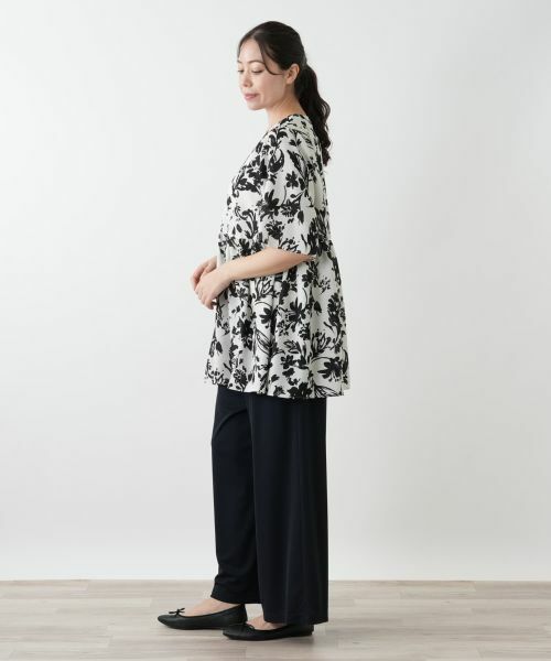 Leilian PLUS HOUSE / レリアンプラスハウス シャツ・ブラウス | 【店舗人気】プリントフレアブラウス【Leilian WHITE LABEL】 | 詳細4