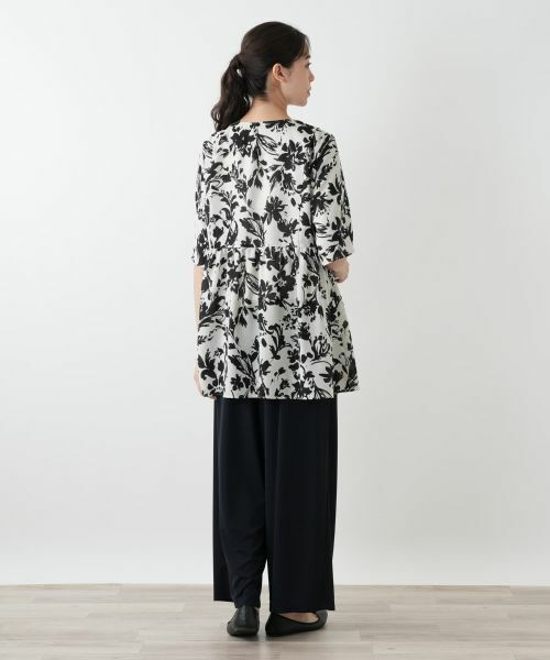 Leilian PLUS HOUSE / レリアンプラスハウス シャツ・ブラウス | 【店舗人気】プリントフレアブラウス【Leilian WHITE LABEL】 | 詳細5