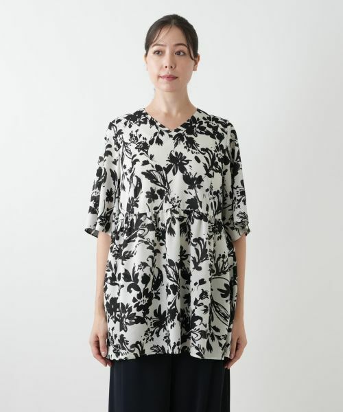 Leilian PLUS HOUSE / レリアンプラスハウス シャツ・ブラウス | 【店舗人気】プリントフレアブラウス【Leilian WHITE LABEL】 | 詳細6