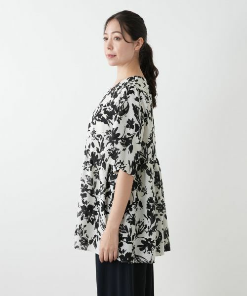 Leilian PLUS HOUSE / レリアンプラスハウス シャツ・ブラウス | 【店舗人気】プリントフレアブラウス【Leilian WHITE LABEL】 | 詳細7