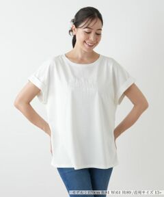 Leilian PLUS HOUSE / レリアンプラスハウス Tシャツ | 【店舗人気】ロゴ刺繍Tシャツ【Leilian WHITE LABEL】
