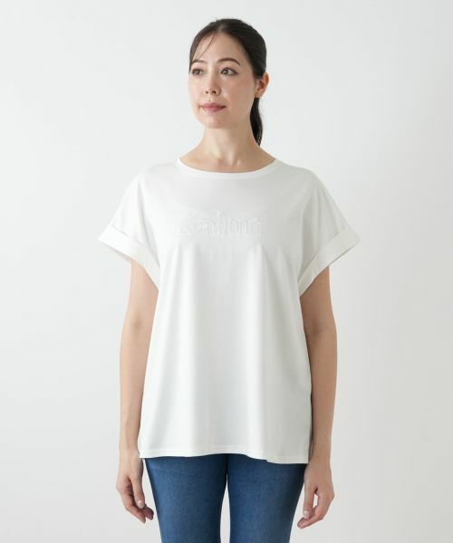 Leilian PLUS HOUSE / レリアンプラスハウス Tシャツ | 【店舗人気】ロゴ刺繍Tシャツ【Leilian WHITE LABEL】 | 詳細10