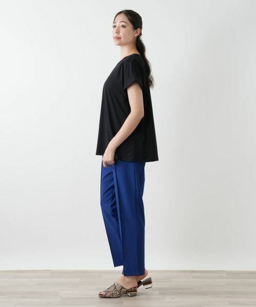 Leilian PLUS HOUSE / レリアンプラスハウス Tシャツ | 【店舗人気】ロゴ刺繍Tシャツ【Leilian WHITE LABEL】 | 詳細2