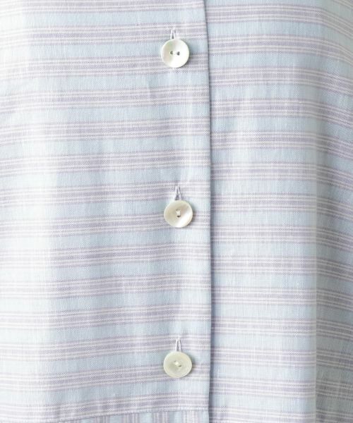 Leilian PLUS HOUSE / レリアンプラスハウス シャツ・ブラウス | ボーダーオープンカラーブラウス【Leilian WHITE LABEL】 | 詳細13